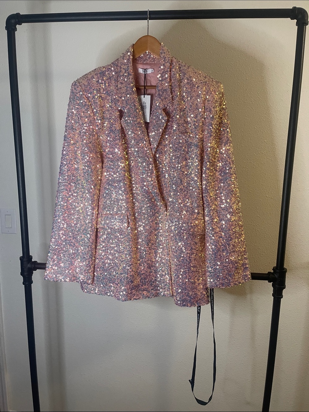 Sequin Pink Sparkle Blazer Jacket